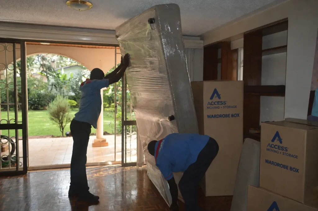 Professional Movers in Nairobi Kenya from Access Movers doing Unpacking