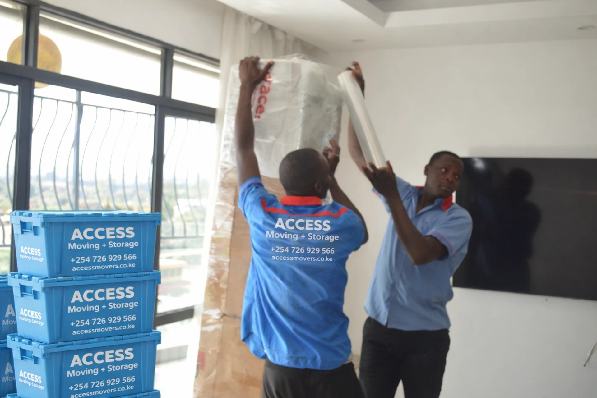 Moving company in Nairobi — Access Movers Kenya team handling a residential relocation