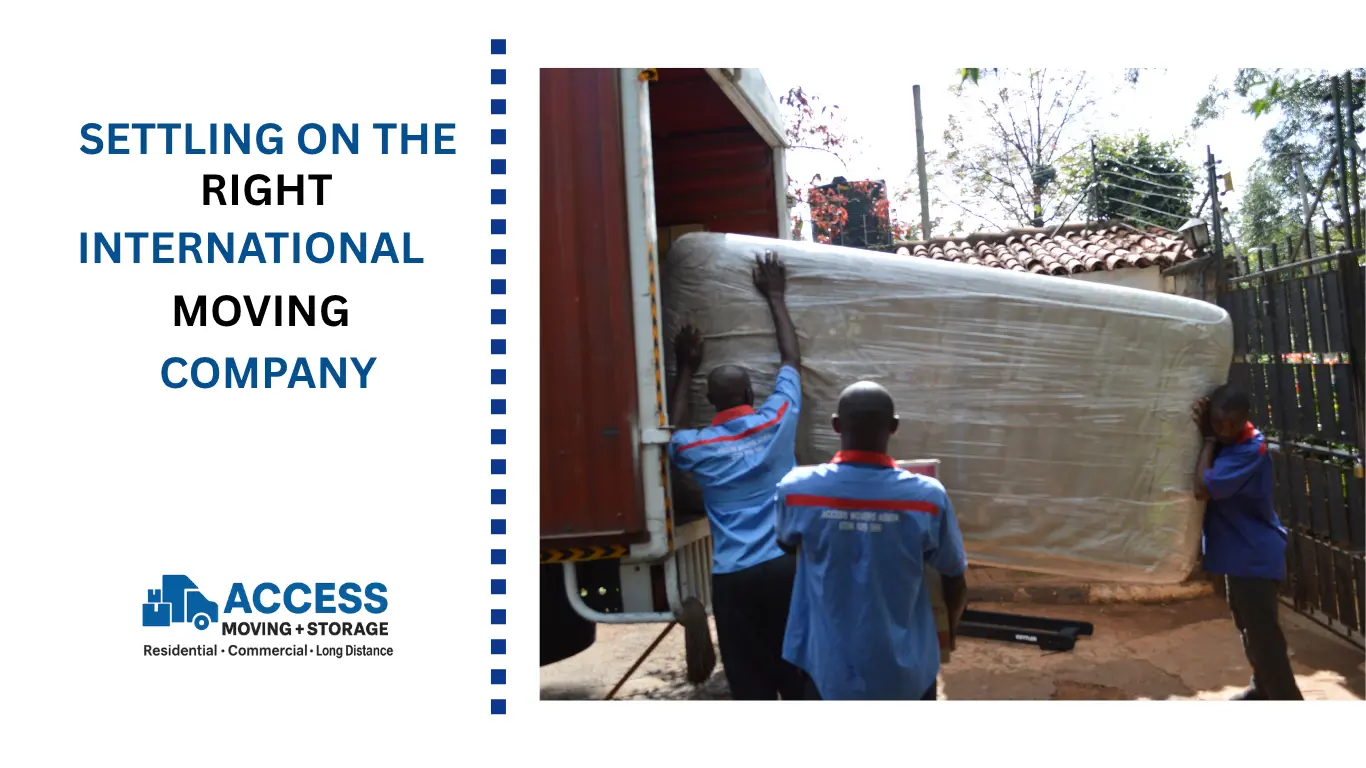 Access Movers Kenya team preparing household goods for international relocation and overseas shipping